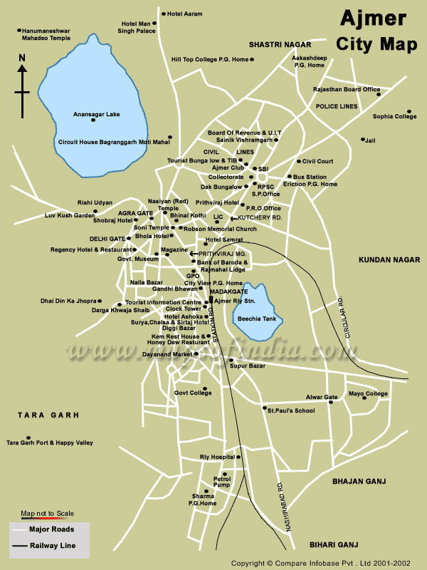 Map of Ajmer