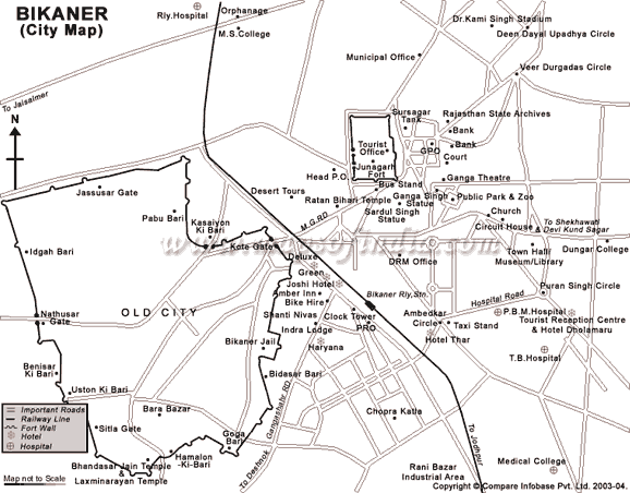 Map of Bikaner