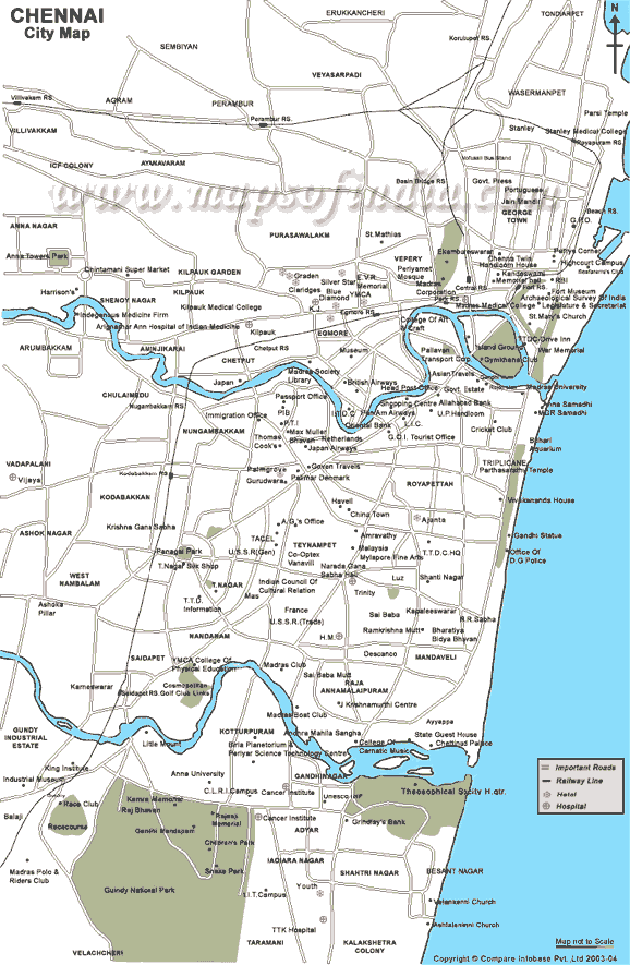 Map of Chennai
