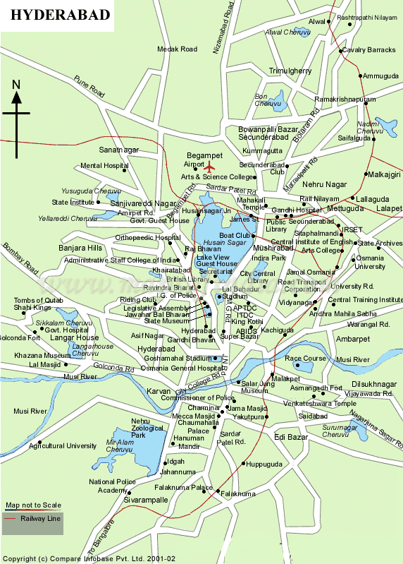 Map of Hyderabad