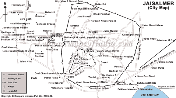 Map of Jaisalmer