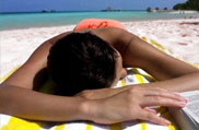 Sunbathing on Cherai Beach