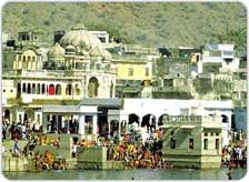 Bathing Ghats in Pushkar - Pushkar Bathing Ghats - Pushkar Rajasthan India