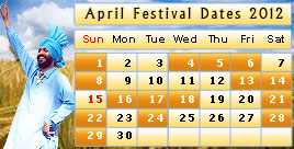 April festival calendar 2012