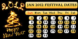 January festival calendar 2012