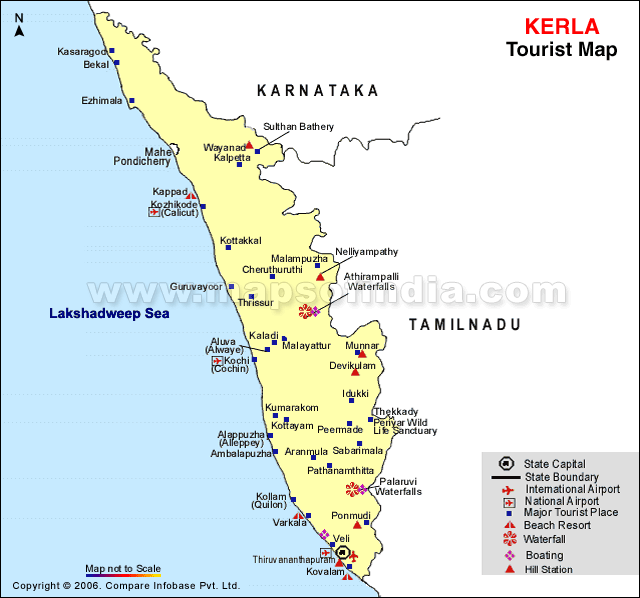 None of the places in Kerala are too much far away from the shoreline.