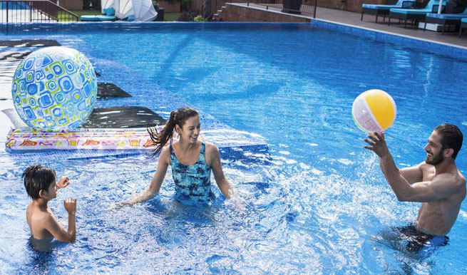swimming pool in Caspia Hotels, Arpora, North Goa
