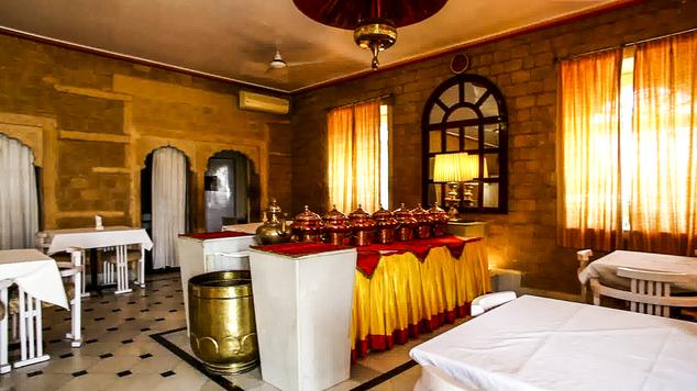 Dining in Hotel Himmatgarh Palace