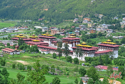 Tashichho Dzong Monastery in Thimphu, Bhutan