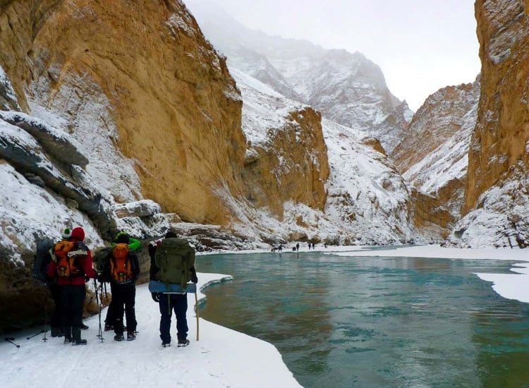 Trekking at Frozen Chader Trek