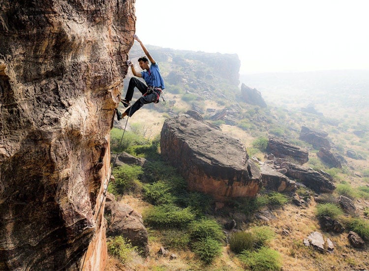 Rock Climbing in Badami