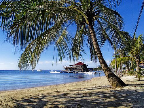 Beachside view of Honduras