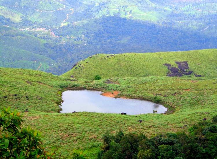 Heart shaped lake in Wayanad