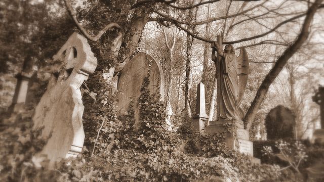 High gate Cemetery - A popular cemetery in North London which scores among the haunted places in United Kingdom.