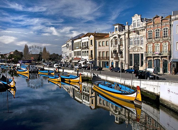 Aveiro city in Portugal