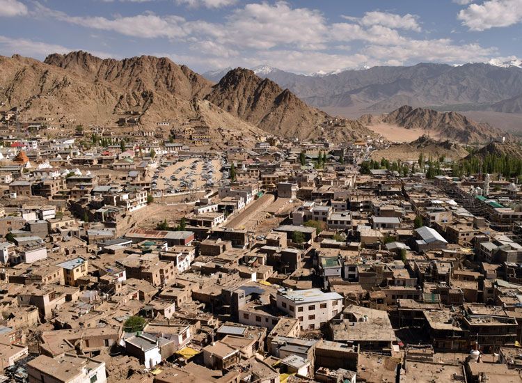 Diskit Village in Ladakh