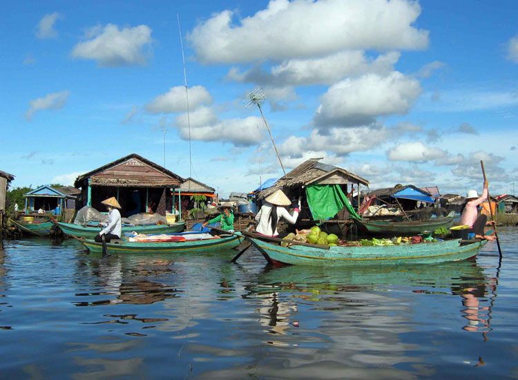 Tonle Sap lake, Combodia