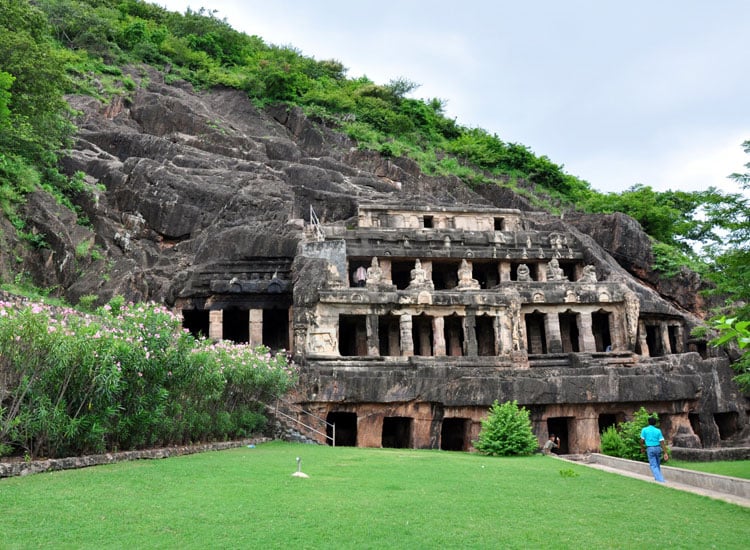 Undavalli caves in Andhra Pradesh