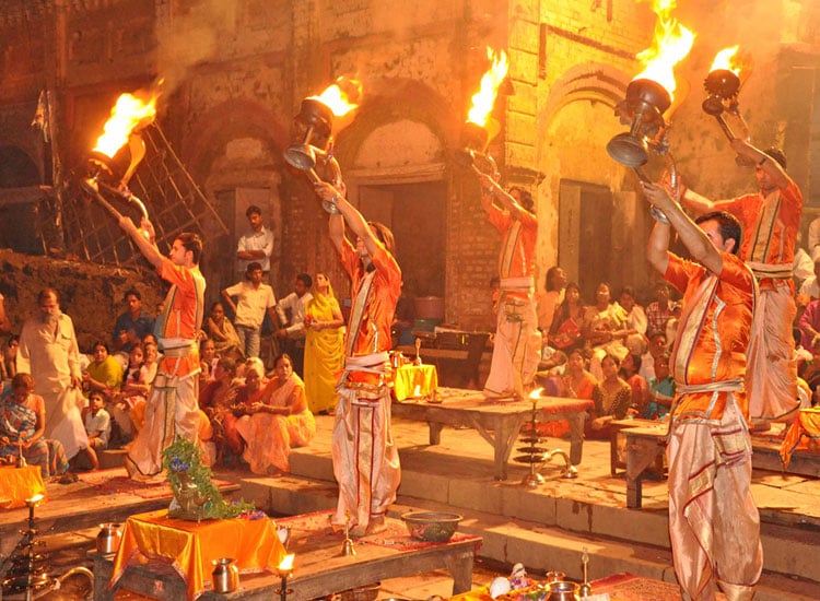Attend the Ganga Arti in Varanasi