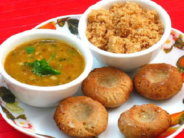 Trio of Dal Baati Churma