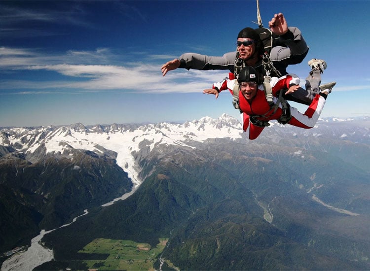 Tandem Jump at Aamby Valley, Maharashtra 
