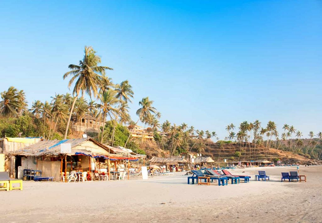famous Colva Beach in south goa 