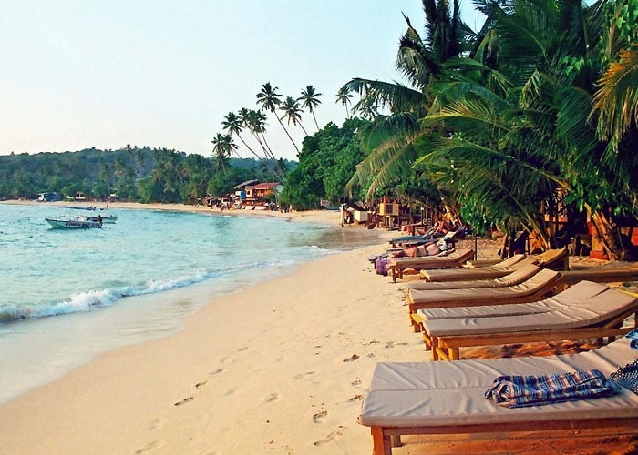 Hikkaduwa Beach in Sri Lanka