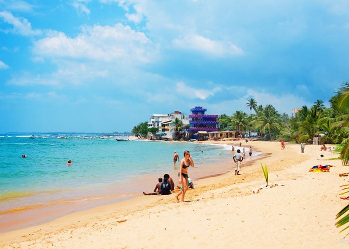 Hikkaduwa Beach in Sri Lanka