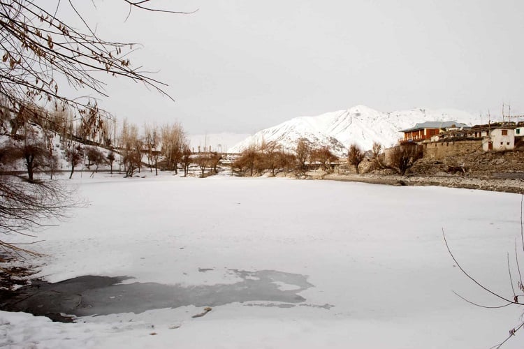 Snowfall in Tabo