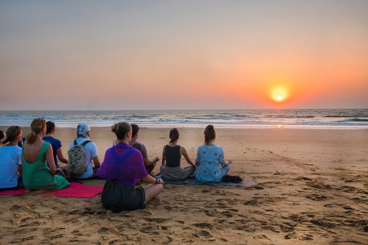 Practice Yoga with beautiful landscapes