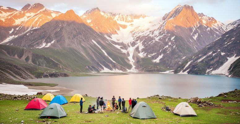 Sheshnag Lake on the Amarnath route