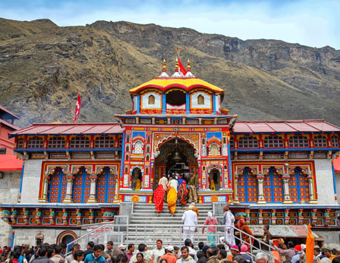 Badrinath Temple during Char Dham Yatra