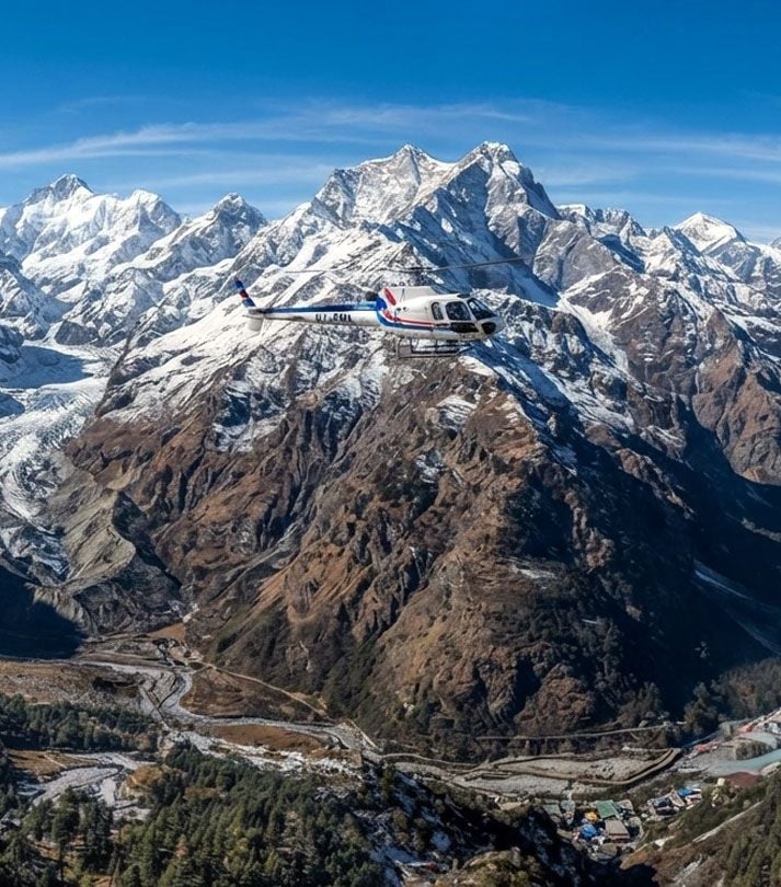Badrinath temple in the Himalayas
