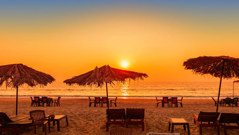 Beach scenery in Goa