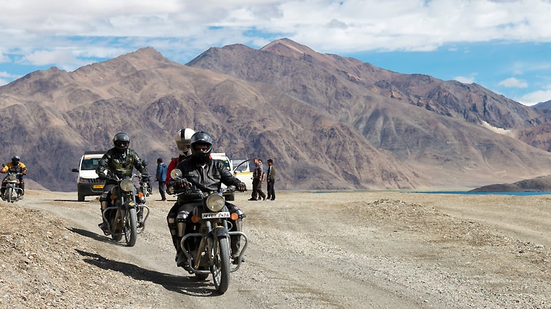 Panoramic motorcycle trip through Ladakh
